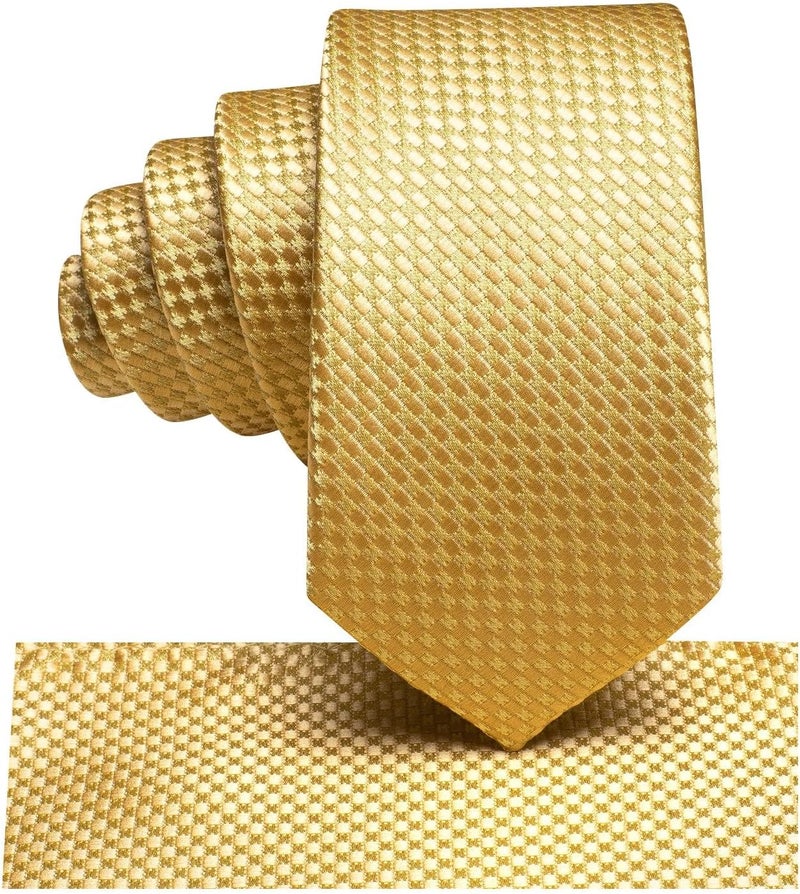 Dubulle Ties for Boys Self Tie Silk Paisely Striped Kids Necktie and Pocket Square Set for Age 8-11 - Image 2
